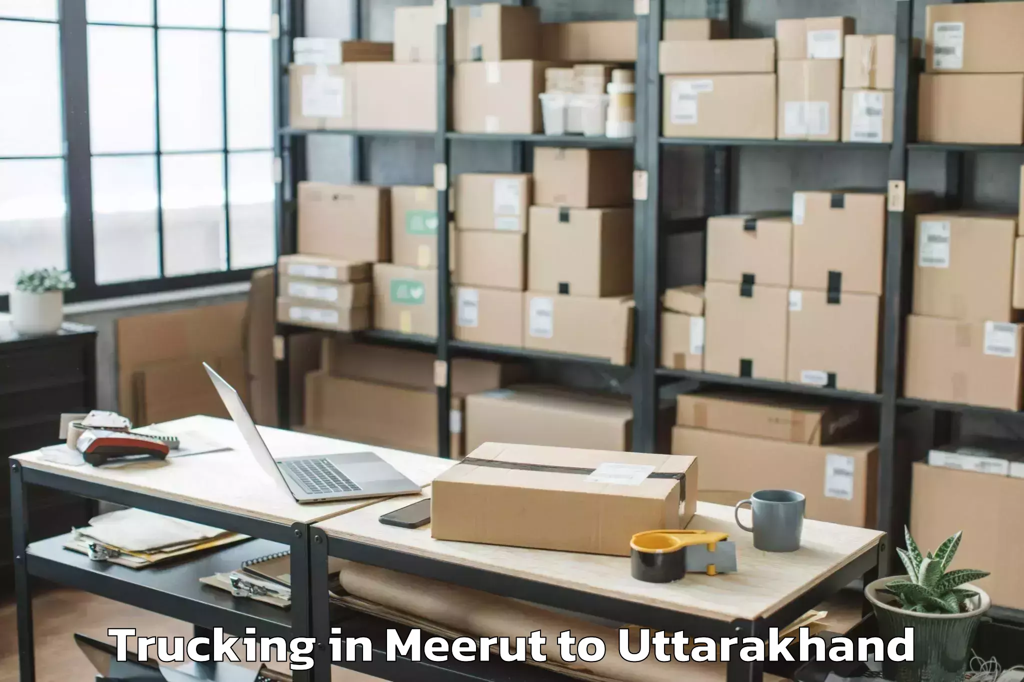 Book Meerut to Ghansali Trucking Online